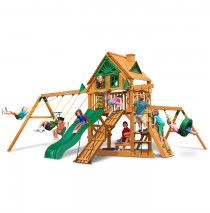 Frontier Treehouse Swing Set w/ Amber Posts